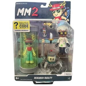 Roblox DevSeries “Research Facility” MM2 Game Pack Action Figures – New